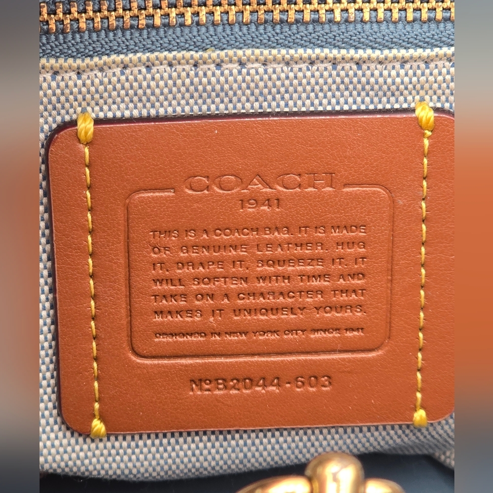 Coach 1941 Woven Tote 16, Lake - Picture 10 of 16